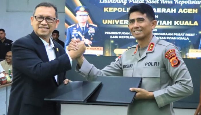 Polda Aceh–USK Luncurkan Pusat Riset Kepolisian