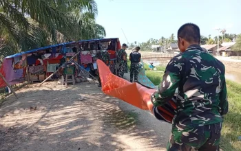 Warga Langkahan Pindah Huntara, Tenda Darurat Dibongkar