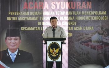 Menko Polkam Resmikan 104 Huntap Korban Bencana Aceh Utara