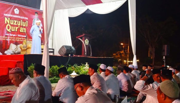Ribuan Warga Hadiri Peringatan Nuzulul Qur’an di Aceh Utara