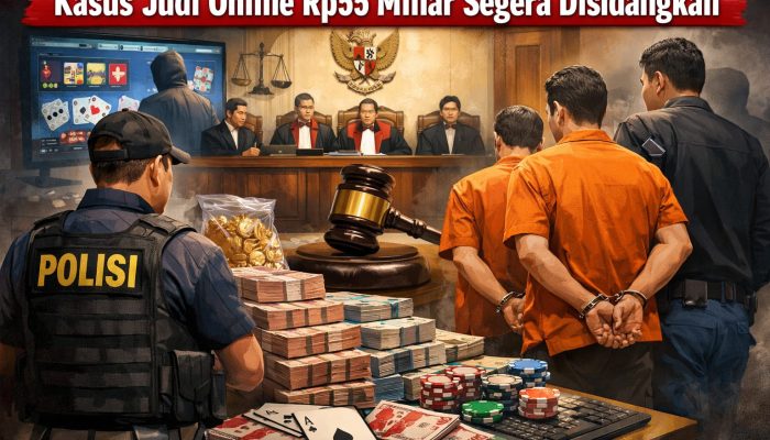 Kasus Judi Online Rp55 Miliar Segera Disidangkan