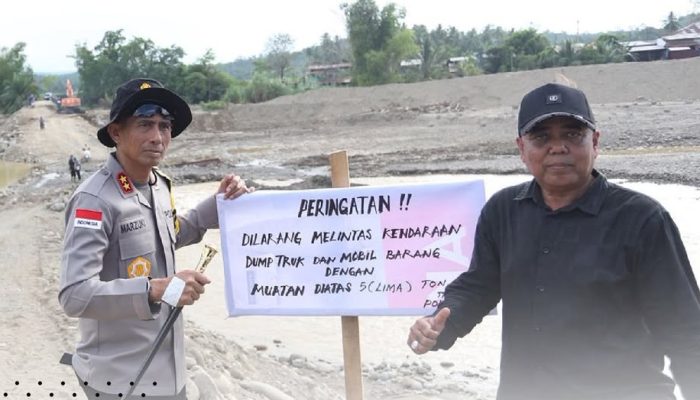 Pascabanjir, Kapolda Aceh Cek Jembatan Bailey di Sawang