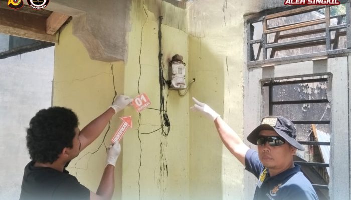 Rumah Warga Singkil Terbakar Saat Suasana Lebaran