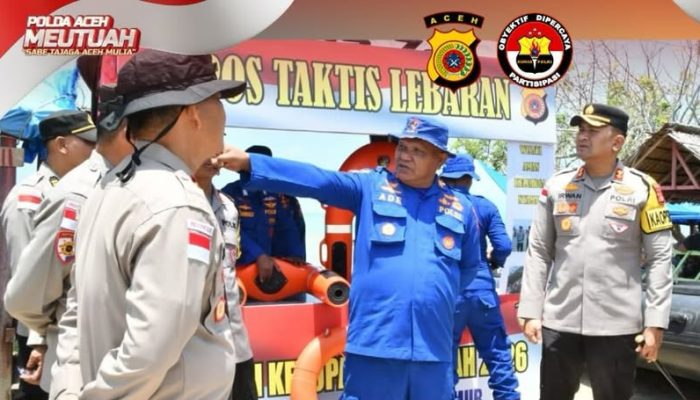 Polres Aceh Timur Siagakan Pos Taktis di Pantai Pelangi