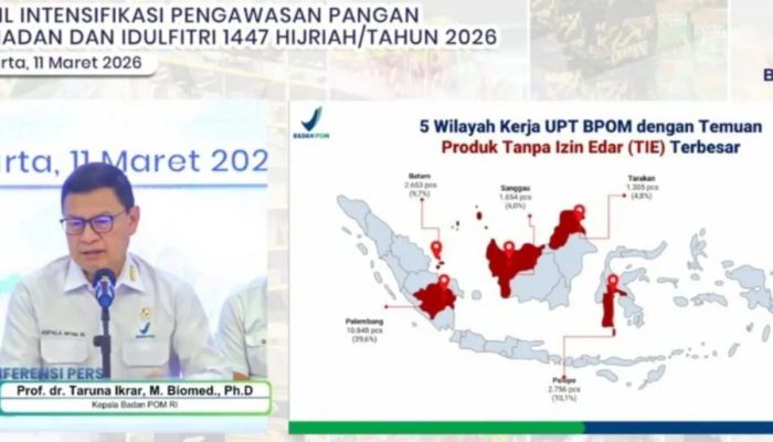 BPOM Tarik 56 Ribu Produk Pangan Ilegal dan Rusak