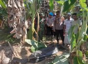 Personel Kepolisian bersama warga saat mengevakuasi jasad korban banjir yang ditemukan di bawah gundukan tanah di Gampong Biram Rayeuk, Kecamatan Tanah Jambo Aye, Aceh Utara