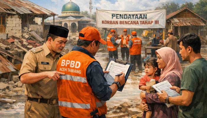 Pemkab Aceh Tamiang Percepat Pendataan Korban Bencana Tahap III