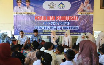 Pemko Lhokseumawe Hadirkan Trauma Healing bagi Anak Terdampak Banjir