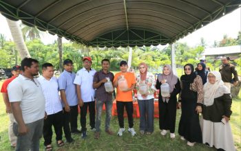 Pemko Lhokseumawe Salurkan 1,1 Juta Benur Udang