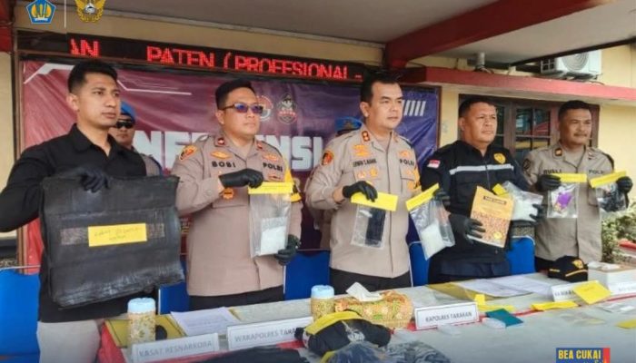 Bea Cukai–Polri Gagalkan 785 Gram Sabu di Tarakan