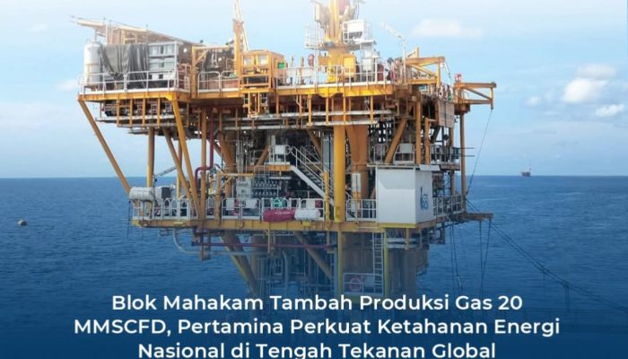 Pertamina Tambah Produksi Gas 20 MMSCFD dari Blok Mahakam