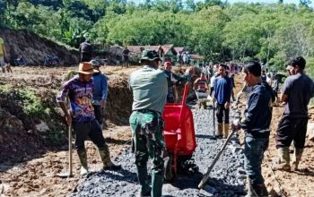 Warga 15 Desa di Bener Meriah Gotong Royong Perbaiki Jalan