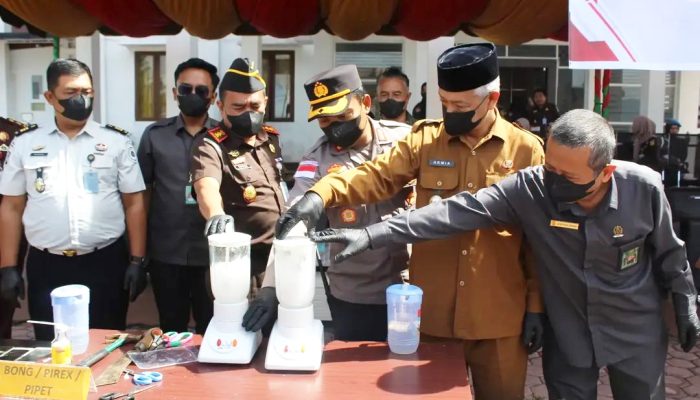 Kejari Bener Meriah Musnahkan Barang Bukti Narkotika