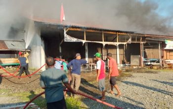 Kebakaran Toko di Lhoong, Tujuh Unit Terdampak