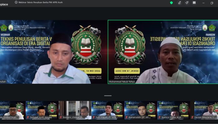 APRI Aceh Gelar Webinar Teknik Penulisan Berita Digital