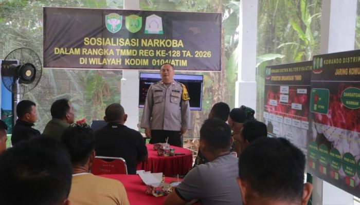 TMMD Aceh Timur Gencarkan Sosialisasi Bahaya Narkoba Warga