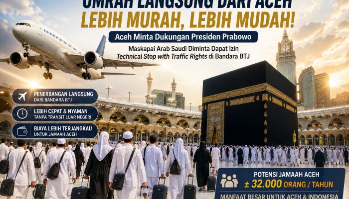Mualem Usul ke Presiden Maskapai Arab Saudi Angkut Jemaah Umrah Aceh
