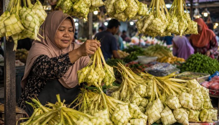 Penjualan Ketupat di Lambaro Sepi Jelang Iduladha