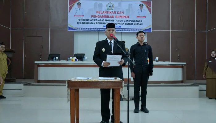 Wabup Bener Meriah Lantik 46 Pejabat Administrator dan Pengawas