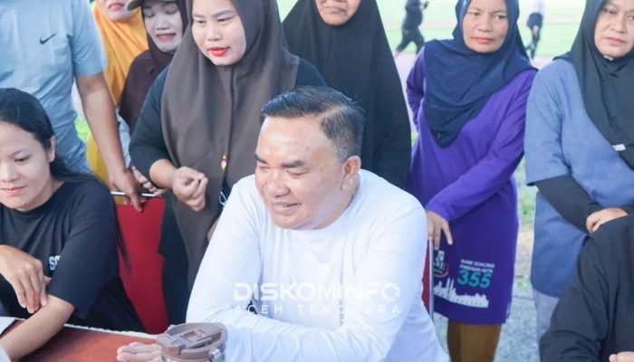 Bupati Aceh Tenggara Gelar Senam dan Cek Kesehatan Gratis