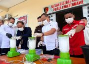Polres Lhokseumawe Musnahkan 1,4 Kilogram Sabu dan Ganja