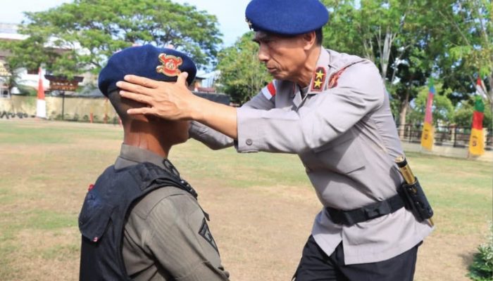 Kapolda Aceh Pimpin Pembaretan 30 Bintara Satbrimob