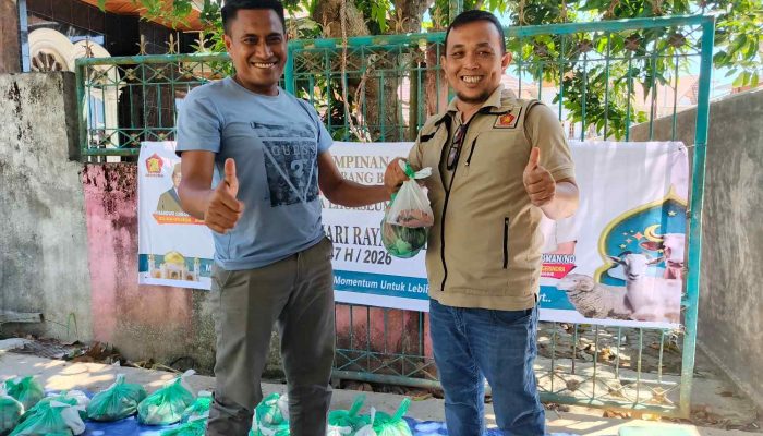 Gerindra Lhokseumawe Salurkan Daging Kurban kepada Kader dan Masyarakat