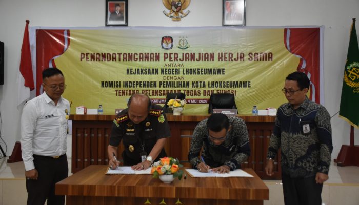 KIP–Kejari Lhokseumawe Perpanjang PKS, Perkuat Pengawalan Hukum Pemilu