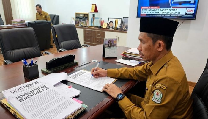 Bupati Aceh Barat Nonaktifkan ASN Tersangka Narkoba