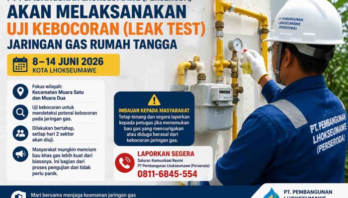 PTPL Uji Kebocoran Jargas, Warga Diimbau Tetap Tenang