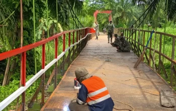 Jembatan Garuda Tahap III di Cot Girek Hampir Rampung