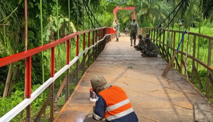 Jembatan Garuda Tahap III di Cot Girek Hampir Rampung