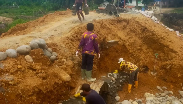 Pembangunan Jembatan Aramco di Buket Jeurat Manyang Berlanjut