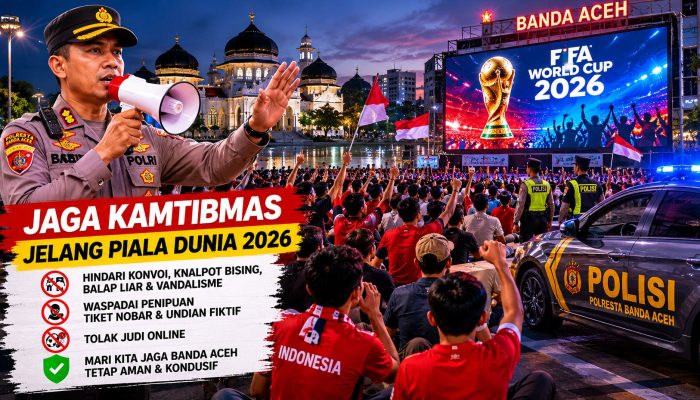 Polresta Banda Aceh Imbau Warga Jaga Kamtibmas Jelang Piala Dunia 2026