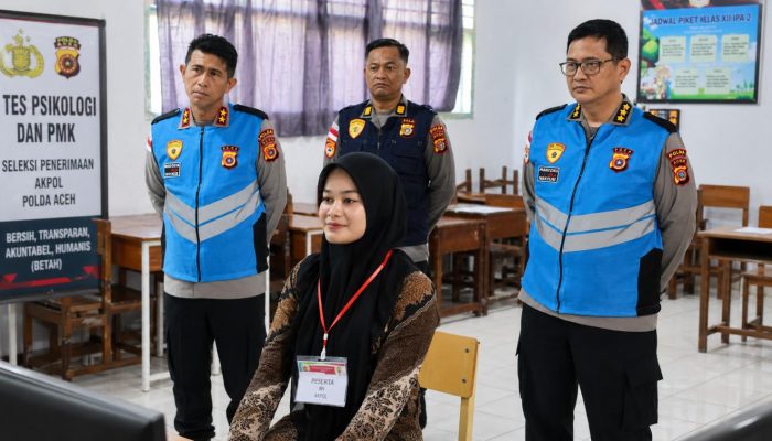 Kapolda Aceh Pantau Tes Psikologi dan PMK Akpol