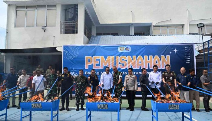 Bea Cukai Lhokseumawe Musnahkan 22 Juta Rokok Ilegal