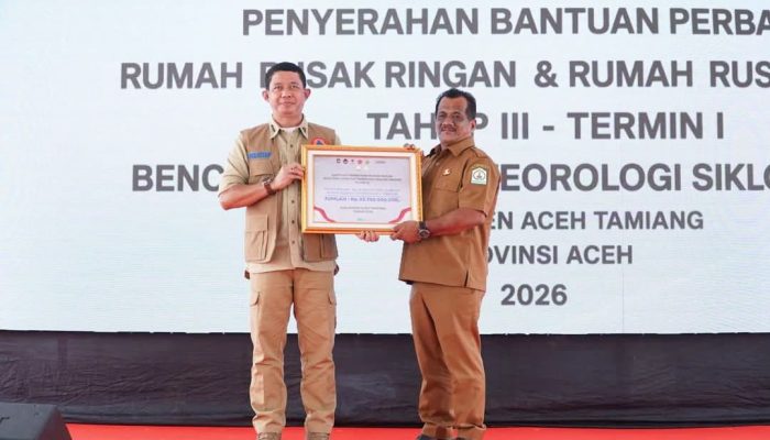 22.250 KK di Aceh Tamiang Terima Bantuan Perbaikan Rumah