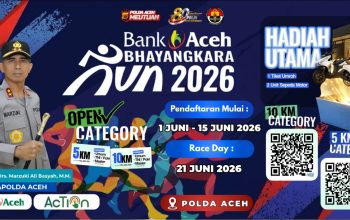 Polda Aceh Ajak Masyarakat Meriahkan Bhayangkara Run 2026