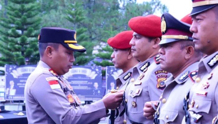 Kapolres Bener Meriah Pimpin Sertijab Tiga Pejabat Utama
