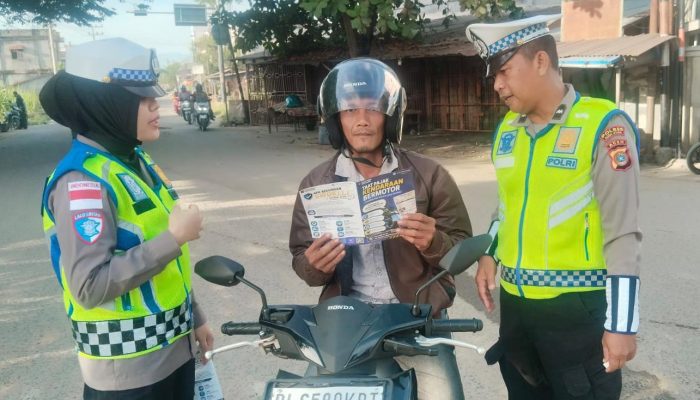Tekan Kecelakaan, Satlantas Aceh Utara Edukasi Pengendara Jalan