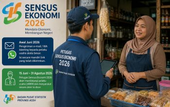 BPS Aceh Mulai Sensus Ekonomi 2026, UMKM Didata Door to Door
