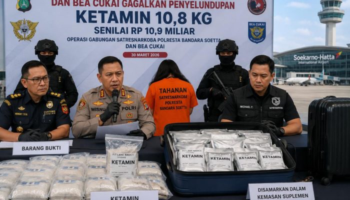 Bea Cukai dan Polisi Sita Ketamin Senilai Rp10,9 Miliar