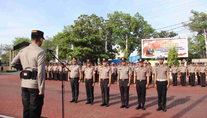 139 Personel Polresta Banda Aceh Naik Pangkat 