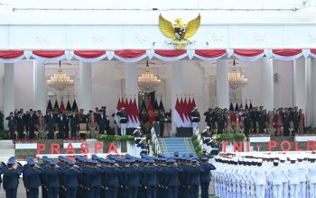 Prabowo Lantik 1.177 Perwira TNI-Polri, Tekankan Integritas dan Pengabdian