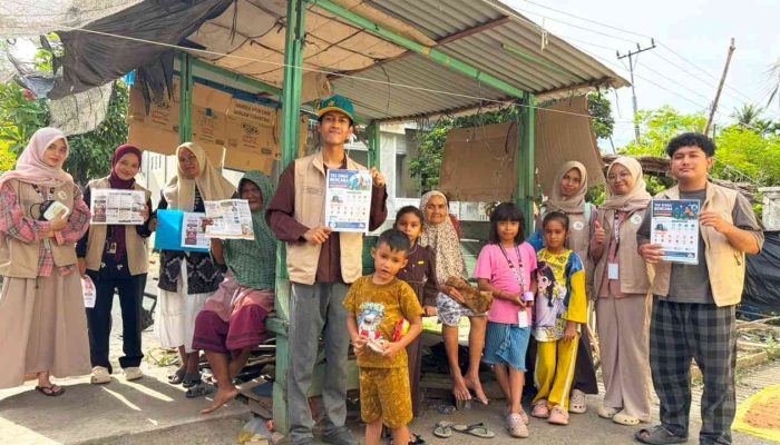 Mahasiswa KKN USK Bekali Warga Cut Langien Siaga Bencana