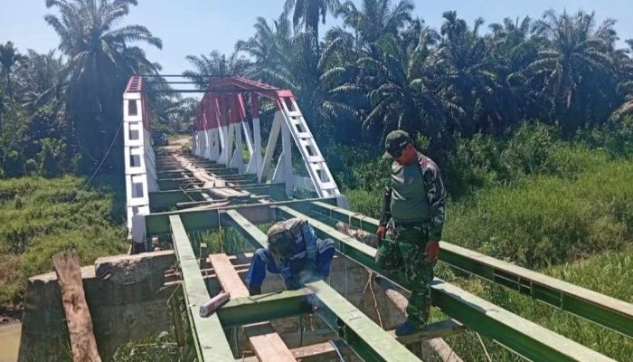 Kodim Aceh Utara Kebut Pembangunan Jembatan Perintis Garuda
