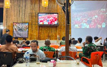 Kodim Aceh Utara Gelar Nobar Piala Dunia Bersama Warga