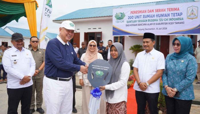Bupati Aceh Tamiang Resmikan 200 Huntap