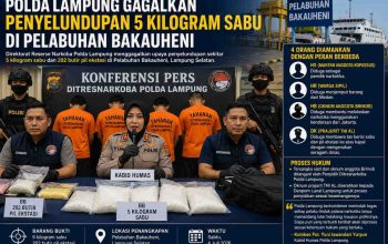 Polda Lampung Gagalkan Penyelundupan 5 Kilogram Sabu