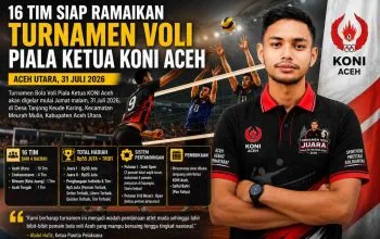 16 Tim Siap Ramaikan Turnamen Voli Piala Ketua KONI Aceh